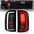 311380 Driver and Passenger Side LED Tail Light, With bulb(s), Clear Lens, Black Interior, LED Series