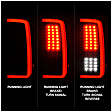 311380 Driver and Passenger Side LED Tail Light, With bulb(s), Clear Lens, Black Interior, LED Series