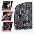 311380 Driver and Passenger Side LED Tail Light, With bulb(s), Clear Lens, Black Interior, LED Series
