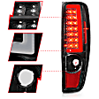 311382 Driver and Passenger Side LED Tail Light, With bulb(s), Clear Lens, Black Interior, LED Series