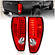 311384 Driver and Passenger Side LED Tail Light, With bulb(s), Clear & Red Lens, Chrome Interior, LED Series