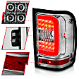 2001 Ford Ranger - Driver and Passenger Side LED Tail Light, With bulb(s), Led, Smoked Lens, Black Interior, LED Series