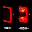 2010 Ford Ranger - Driver and Passenger Side LED Tail Light, With bulb(s), Led; With Light Bar, Clear & Red Lens, Chrome Interior, LED Series