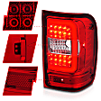 2010 Ford Ranger - Driver and Passenger Side LED Tail Light, With bulb(s), Led; With Light Bar, Clear & Red Lens, Chrome Interior, LED Series