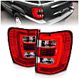 311396 Driver and Passenger Side LED Tail Light, With bulb(s), Clear & Red Lens, Chrome Interior, LED Series