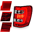 311396 Driver and Passenger Side LED Tail Light, With bulb(s), Clear & Red Lens, Chrome Interior, LED Series