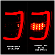 311396 Driver and Passenger Side LED Tail Light, With bulb(s), Clear & Red Lens, Chrome Interior, LED Series