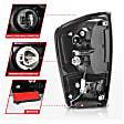 311401 Driver and Passenger Side LED Tail Light, With bulb(s), Smoked Lens, Black Interior, LED Series