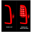 311412 Driver and Passenger Side LED Tail Light, With bulb(s), Smoked Lens, Black Interior, Fleetside, LED Series