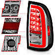 311413 Driver and Passenger Side LED Tail Light, With bulb(s), Smoked Lens, Black Interior, LED Series