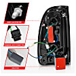 311413 Driver and Passenger Side LED Tail Light, With bulb(s), Smoked Lens, Black Interior, LED Series