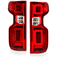 311416 Driver and Passenger Side LED Tail Light, With bulb(s), Red Lens, Chrome Interior, LED Series