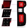 311418 Driver and Passenger Side LED Tail Light, With bulb(s), Smoked Lens, Black Interior, LED Series