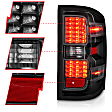 311423 Driver and Passenger Side LED Tail Light With bulb(s), Fits Factory Halogen Tail Light Models Only