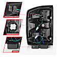 311423 Driver and Passenger Side LED Tail Light With bulb(s), Fits Factory Halogen Tail Light Models Only