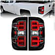 311425 Driver and Passenger Side LED Tail Light, With bulb(s), Clear Lens, Black Interior