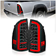 311427 Driver and Passenger Side LED Tail Light, With bulb(s), Clear Lens, Black Interior