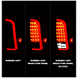 311427 Driver and Passenger Side LED Tail Light, With bulb(s), Clear Lens, Black Interior