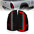 311428 Driver and Passenger Side LED Tail Light, With bulb(s), Smoked Lens, Black Interior