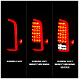 311428 Driver and Passenger Side LED Tail Light, With bulb(s), Smoked Lens, Black Interior