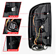 311433 Driver and Passenger Side LED Tail Light, With bulb(s), Smoked Lens, Black Interior