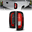 311434 Driver and Passenger Side LED Tail Light, With bulb(s), Clear Lens, Black Interior, OE Replacement Series