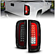 311435 Driver and Passenger Side LED Tail Light, With bulb(s), Smoked Lens, Black Interior