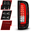 311435 Driver and Passenger Side LED Tail Light, With bulb(s), Smoked Lens, Black Interior