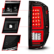 311436 Driver and Passenger Side LED Tail Light, With bulb(s), Clear Lens, Black Interior