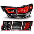 311439 Driver and Passenger Side LED Tail Light, With bulb(s), Clear Lens, Black Interior