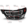 311439 Driver and Passenger Side LED Tail Light, With bulb(s), Clear Lens, Black Interior
