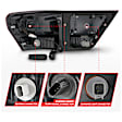 311439 Driver and Passenger Side LED Tail Light, With bulb(s), Clear Lens, Black Interior