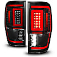 311446 Driver and Passenger Side LED Tail Light, With bulb(s), Clear Lens, Black Interior, OE Replacement Series