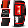 311446 Driver and Passenger Side LED Tail Light, With bulb(s), Clear Lens, Black Interior, OE Replacement Series