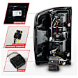311450 Driver and Passenger Side LED Tail Light, With bulb(s), Clear Lens, Black Interior, OE Replacement Series