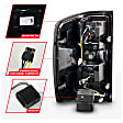 311451 Driver and Passenger Side LED Tail Light, With bulb(s), Smoked Lens, Black Interior, OE Replacement Series
