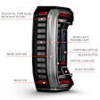 311454X Driver and Passenger Side LED Tail Light, With bulb(s), Clear Lens