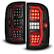 311465 Driver and Passenger Side LED Tail Light, With bulb(s), Smoked Lens, Black Interior, OE Replacement Series