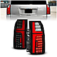311468 Driver and Passenger Side LED Tail Light, With bulb(s), Smoked Lens, Black Interior, OE Replacement Series