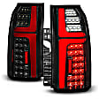 311468 Driver and Passenger Side LED Tail Light, With bulb(s), Smoked Lens, Black Interior, OE Replacement Series