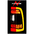 311472 Driver and Passenger Side LED Tail Light, With bulb(s), Smoked Lens, Black Interior, OE Replacement Series