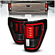 311474 Driver and Passenger Side LED Tail Light, With bulb(s), Smoked Lens, Black Interior, OE Replacement Series