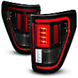 311474 Driver and Passenger Side LED Tail Light, With bulb(s), Smoked Lens, Black Interior, OE Replacement Series