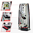 311484 Driver and Passenger Side LED Tail Light, With bulb(s), Clear Lens