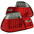 321004 Driver and Passenger Side LED Tail Light, With bulb(s), Red & Clear Lens, Chrome Interior, LED Series