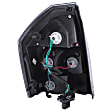 321011 Driver and Passenger Side LED Tail Light, With bulb(s), Clear Lens, Black Interior, LED Series