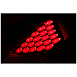 321083 Driver and Passenger Side LED Tail Light, With bulb(s), Red Lens, Chrome Interior, LED Series