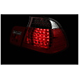 321096 Driver and Passenger Side LED Tail Light, With bulb(s), Red & Clear Lens, Chrome Interior, LED Series