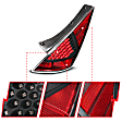 321099 Driver and Passenger Side LED Tail Light, With bulb(s), Clear Lens, Black Interior, LED Series