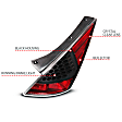321099 Driver and Passenger Side LED Tail Light, With bulb(s), Clear Lens, Black Interior, LED Series